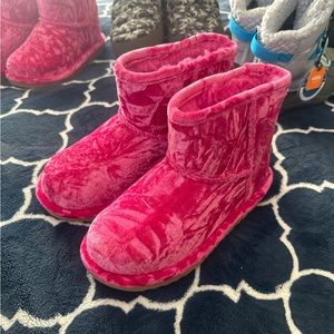 Velvet pink UGG Boots